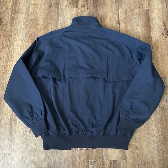 McGregor VINTAGE Casual Wear Harrington Jacket Size L Collar Navy Blue - Picture 3 of 7
